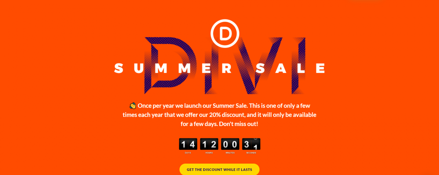 Divi Summer Sale