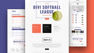 divi softball league layout-pack